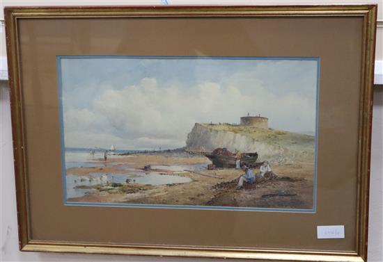 Thomas Bush Hardy, watercolour, Near Eastbourne, signed and dated 1878, 28 x 48cm